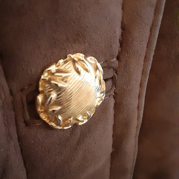 Classic Vintage Brown Genuine Sheepskin Shearling Long Coat Women's Size Small. - Picture 8 of 13